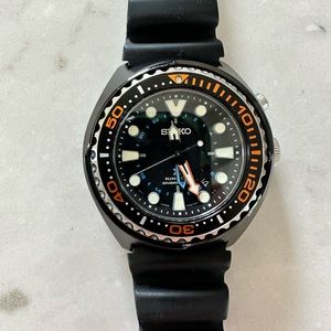 Swill Prospex Black GMT SUN023 Kinetic Divers Watch 200M